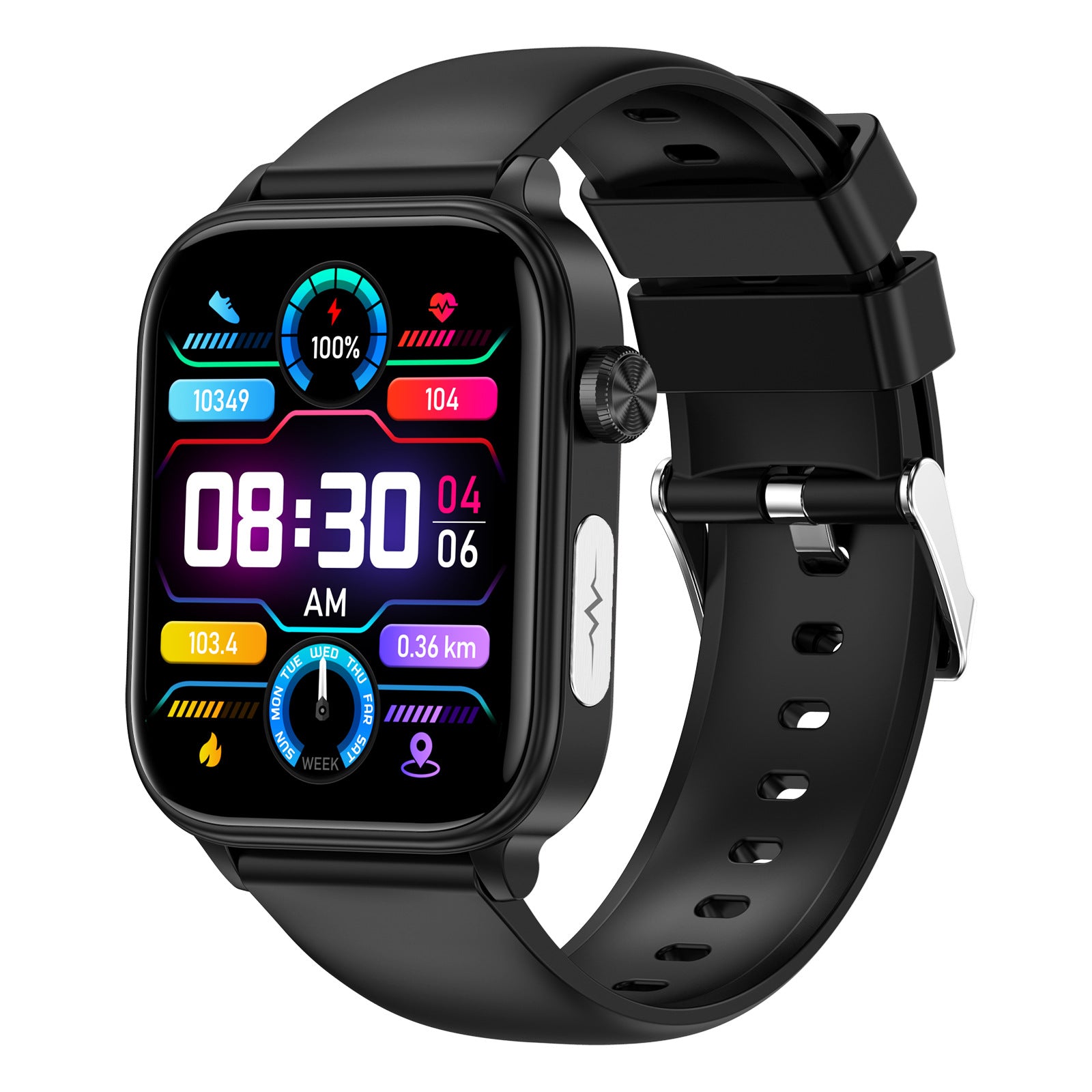 ET570 Smart Watch with Bluetooth Call, ECG Function, Non-invasive Blood Glucose, and True Blood Oxygen Monitoring