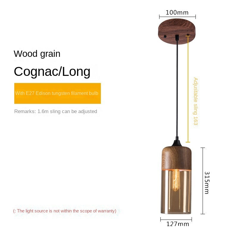 Industrial Style Pendant Light Single Head Creative Personality Hotpot Restaurant Bar Milk Tea Shop INS Front Desk Glass Ball Pendant Light