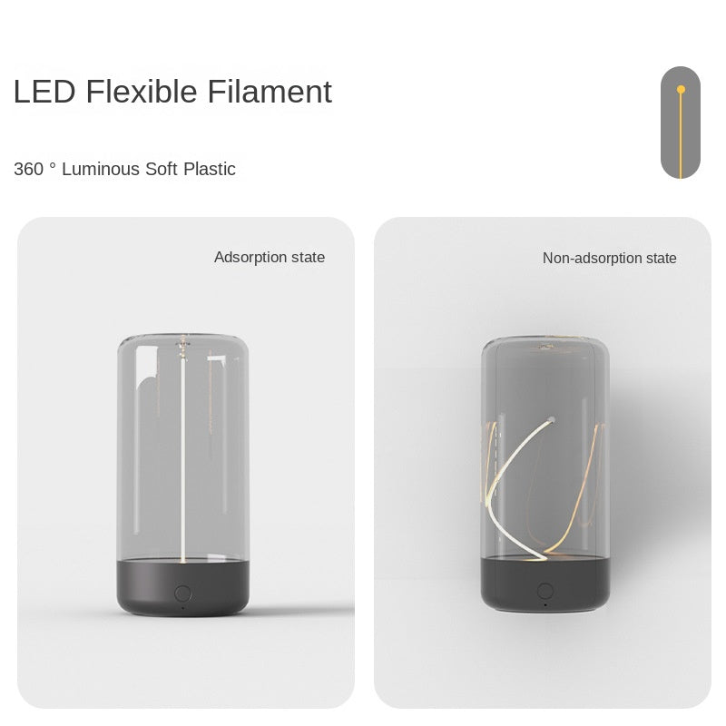 New LED Camping Lamp Type-C Charging Anti-Blue Light Portable Night Light High Transparency Durable Creative Ambient Light