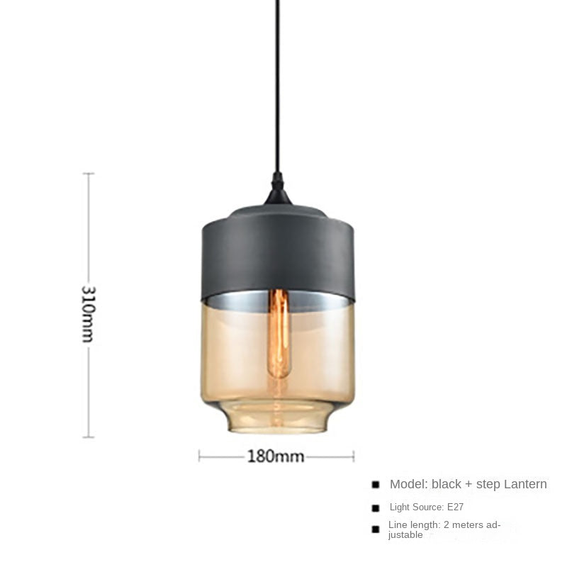 Industrial Style Pendant Light Single Head Creative Personality Hotpot Restaurant Bar Milk Tea Shop INS Front Desk Glass Ball Pendant Light