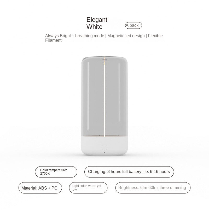 New LED Camping Lamp Type-C Charging Anti-Blue Light Portable Night Light High Transparency Durable Creative Ambient Light