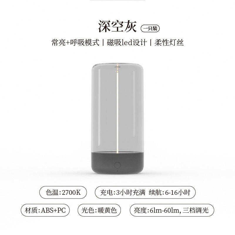 New LED Camping Lamp Type-C Charging Anti-Blue Light Portable Night Light High Transparency Durable Creative Ambient Light